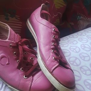 Pink coach shoes